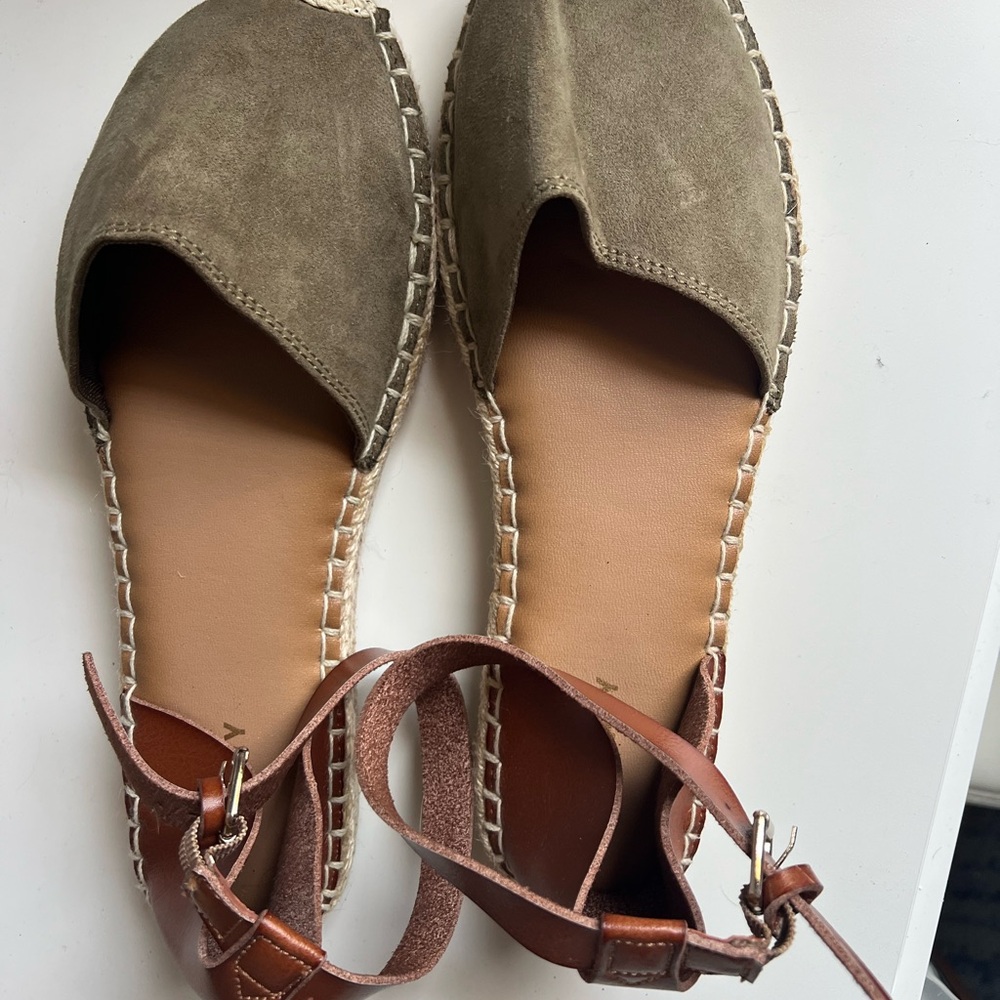 Old Navy Brown Espadrille Shoes with Leather Straps